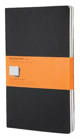 Een Cahier Moleskine ligné 130x210mm 160 pages 70g noir koop je bij QuickOffice BV