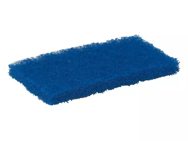 Een Schuurspons Vikan zacht 125x245x23mm blauw nylon koop je bij EconOffice