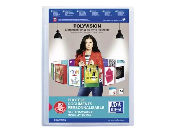 Een Showalbum Oxford Polyvision A4 40-tassen PP transparant koop je bij KantoorProfi België BV