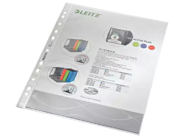 Een Showtas Leitz Premium standaard 11-gaats copy safe 0.085mm PP A4 transparant 100 stuks koop je bij Totaal Kantoor Goeree