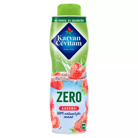 Siroop Karvan Cevitam aardbei 0% suiker 600ml