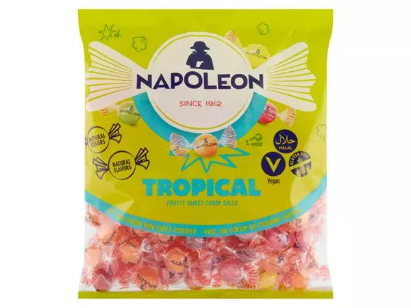 Een Snoep Napoleon tropical sweet zak 1kg koop je bij Totaal Kantoor Goeree