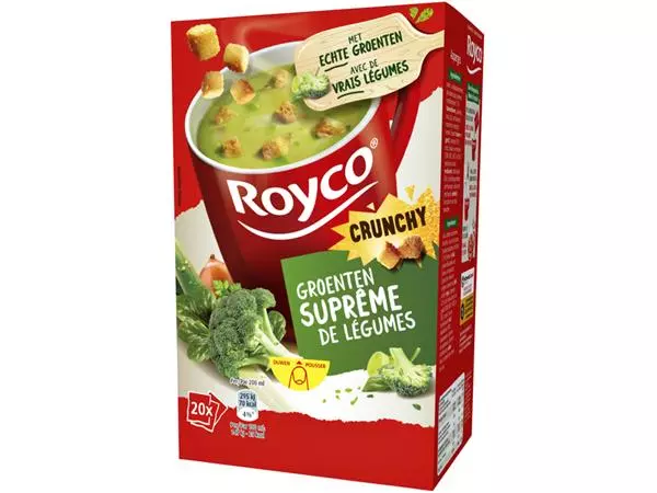 Een Soep Royco groenten surpreme met croutons 20 zakjes koop je bij KantoorProfi België BV