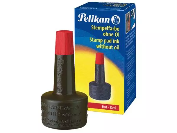 Een Stempelinkt Pelikan flacon 28ml rood koop je bij L&N Partners voor Partners B.V.