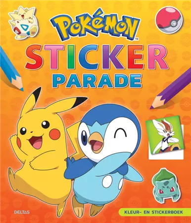 Een Kleur-en stickerboek Deltas Pokémon Sticker Parade koop je bij L&N Partners voor Partners B.V.