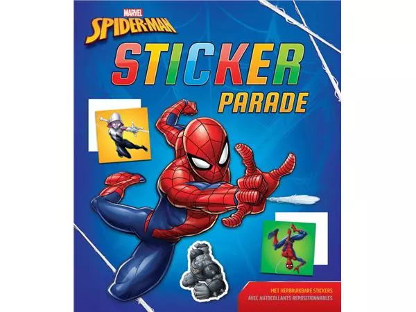 Kleur-en stickerboek Deltas Stickerparade Marvel Spider-man