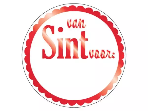 Een Stickers van Sint voor rond rood/wit doos à 1000 stuks koop je bij KantoorProfi België BV