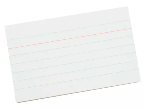 Systeemkaart Qbasic 90x55mm lijn + rode koplijn 210gr wit
