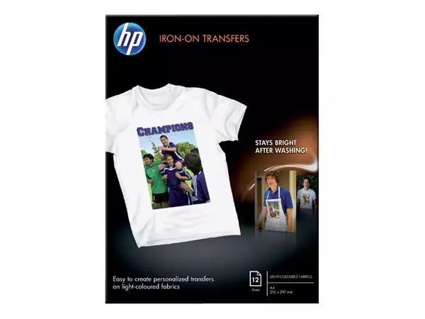 Een T-shirt transfer HP C6050A A4 170gr 12vel koop je bij KantoorProfi België BV