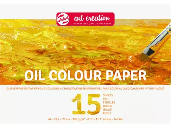 Een Talens Art Creation olieverf papier A4 15vel 300gr koop je bij EconOffice