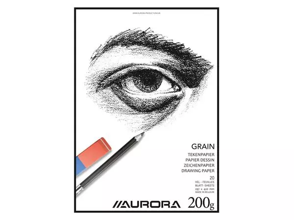 Een Tekenblok Aurora A3 20 vel 200 gram Grain papier koop je bij KantoorProfi België BV