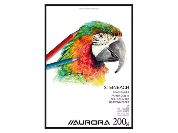 Een Tekenblok Aurora A4 20 vel 200 gram Steinbach papier koop je bij L&N Partners voor Partners B.V.