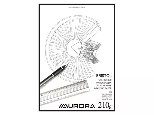 Een Tekenblok Aurora A4 20 vel 210 gram Bristol papier koop je bij L&N Partners voor Partners B.V.