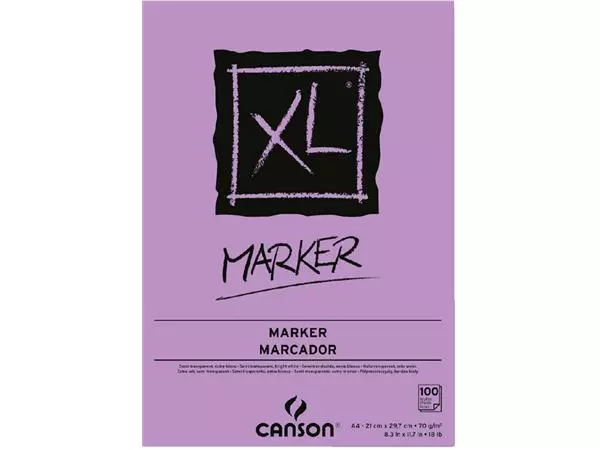 Een Tekenblok Canson XL Marker A4 70gram 100vel koop je bij EconOffice
