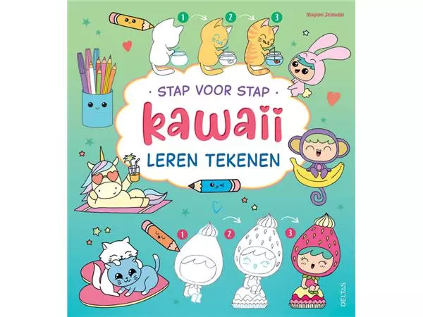 Een Tekenboek Deltas stap voor stap Kawaii koop je bij KantoorProfi België BV