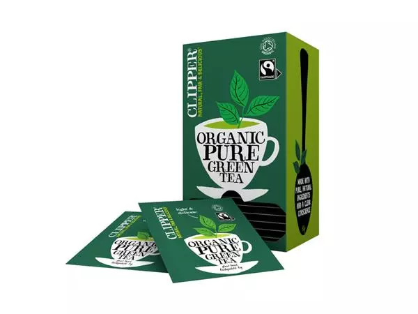 Een Thee Clipper green bio 25 zakjes koop je bij Van Leeuwen Boeken- en kantoorartikelen