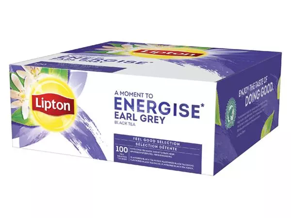 Een Thee Lipton Energise earl grey 100x1.5gr koop je bij KantoorProfi België BV