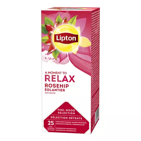 Een Thee Lipton Relax Rozenbottel 25stuks koop je bij KantoorProfi België BV