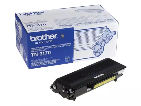 Een Toner Brother TN-3170 zwart koop je bij MV Kantoortechniek B.V.