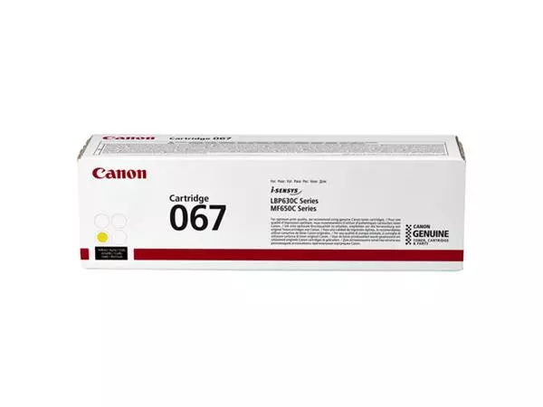 Een Tonercartridge Canon 067 geel koop je bij QuickOffice BV