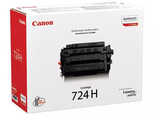 Een Tonercartridge Canon 724H zwart koop je bij Totaal Kantoor Goeree