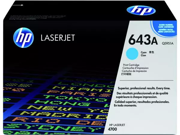 Een Tonercartridge HP Q5951A 643A blauw koop je bij Klik Office BV