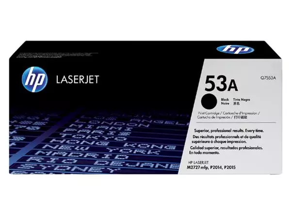 Een Cartouche toner HP Q7553A 53A noir koop je bij Van Hoye Kantoor BV