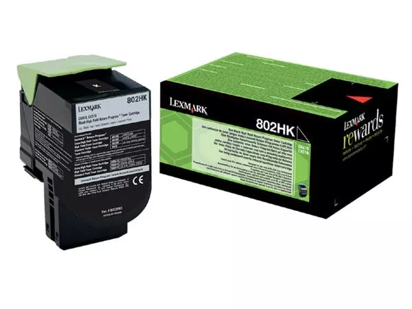 Een Tonercartridge Lexmark 80C2HK0 prebate zwart koop je bij EconOffice