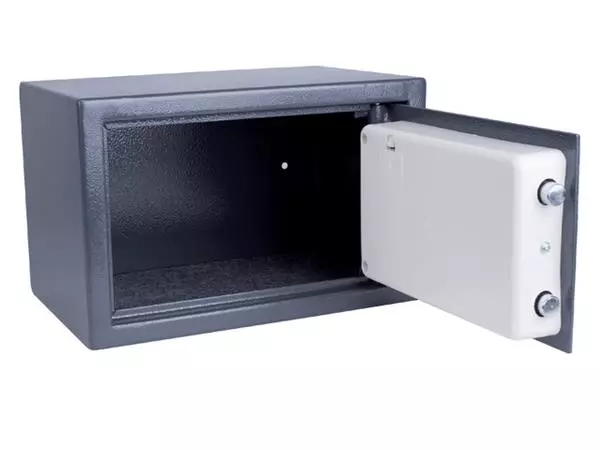 Een Kluis Pavo elektronisch 310x220x200mm donkergrijs koop je bij Kantoorvakhandel van der Heijde