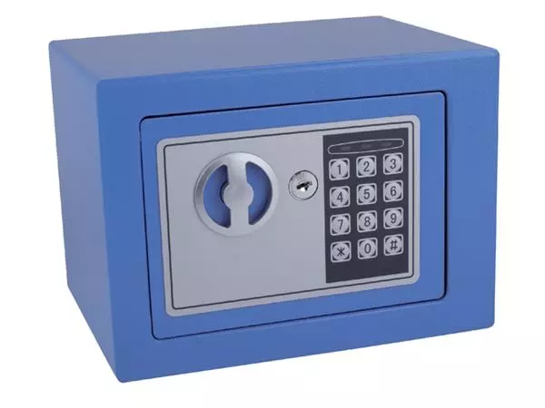 Een Kluis Pavo mini elektronisch 230x170x170mm blauw koop je bij NiceSupplies.nl