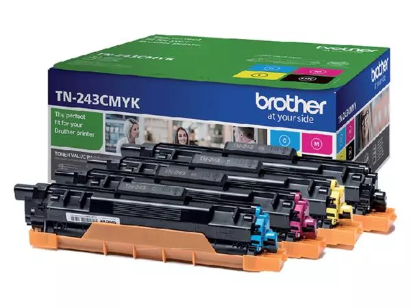 Een TONER BROTHER TN-243 ZWART + 3 KLEUREN koop je bij Kantoorvakhandel van der Heijde