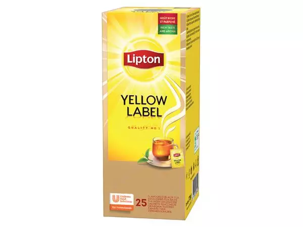 Een Thee Lipton yellow label 25x1.5gr koop je bij KantoorProfi België BV