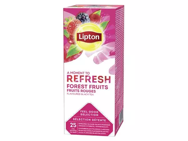 Een Thee Lipton Refresh forest fruits 25x1.5gr koop je bij Van Leeuwen Boeken- en kantoorartikelen