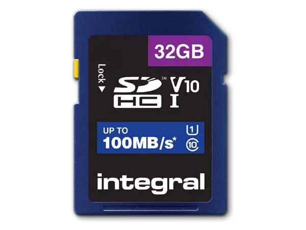 Een Geheugenkaart Integral SDHC V10 32GB koop je bij Van Leeuwen Boeken- en kantoorartikelen