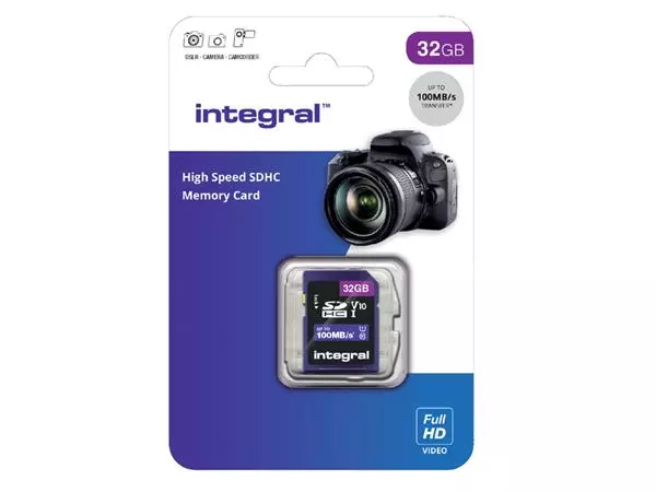 Een GEHEUGENKAART INTEGRAL SDHC V10 32GB koop je bij Kantoorvakhandel van der Heijde