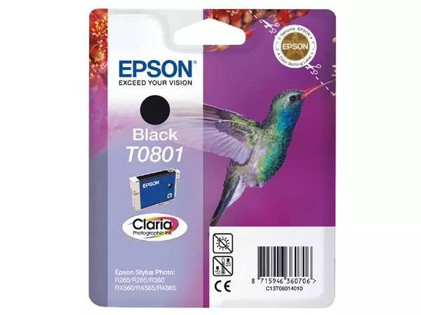 Inktcartridge Epson T0801 zwart