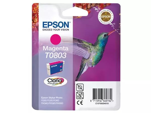 Een Inktcartridge Epson T0803 rood koop je bij KantoorProfi België BV