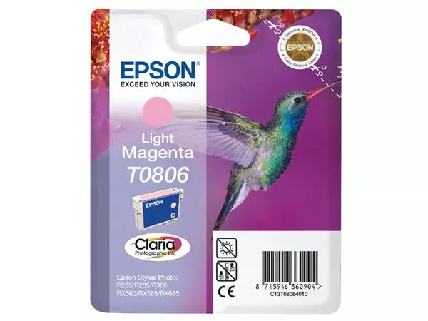 Een Inktcartridge Epson T0806 lichtrood koop je bij KantoorProfi België BV