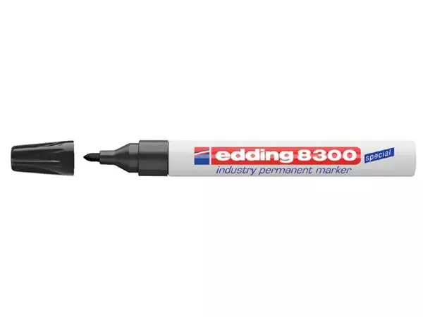 Een Viltstift edding 8300 industrie rond 1.5-3mm zwart koop je bij Buro De Peuter