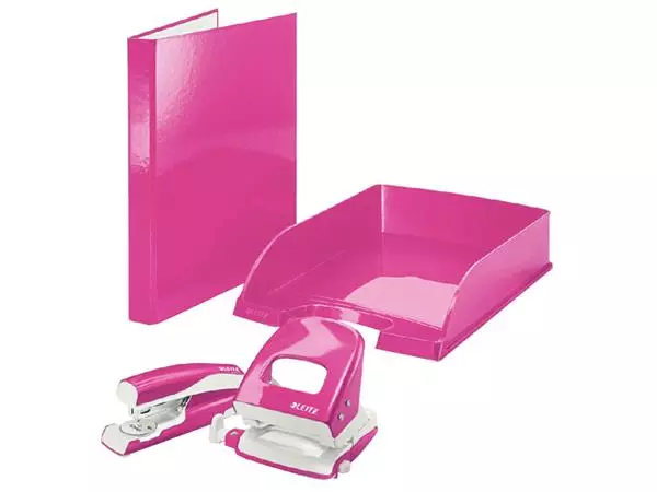 Een Brievenbak Leitz Wow A4 roze koop je bij Van Leeuwen Boeken- en kantoorartikelen