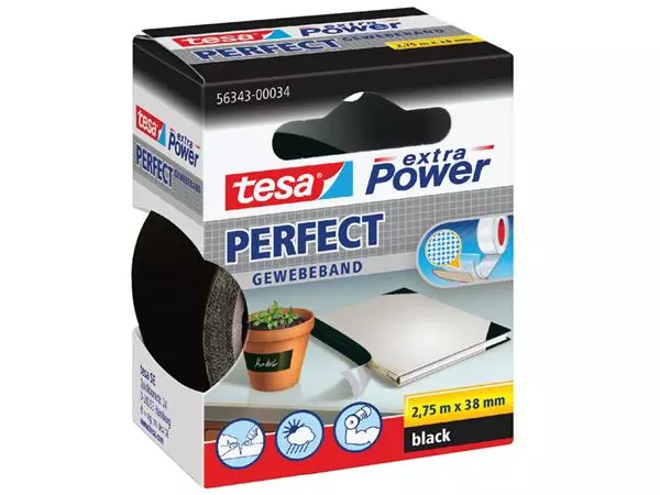 Een Textieltape tesa® extra Power Perfect 2.75mx38mm zwart koop je bij NiceSupplies.nl