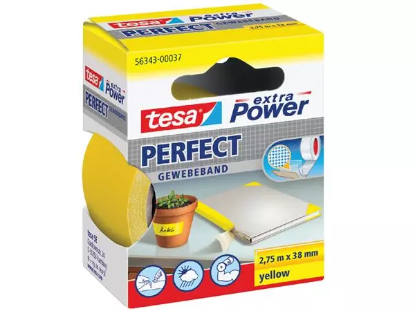 Een Textieltape tesa® extra Power Perfect 2.75mx38mm geel koop je bij Buro De Peuter