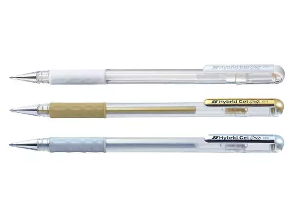 Een Gelschrijver Pentel K118 Grip medium goud koop je bij NiceSupplies.nl