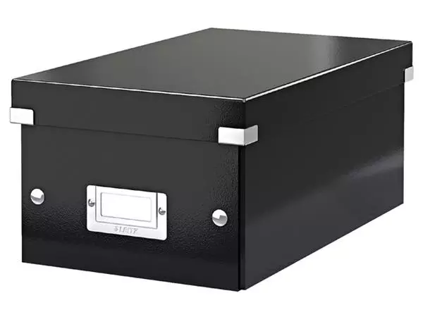 Een Dvd Box Leitz WOW Click & Store 206x147x352mm zwart koop je bij Van Leeuwen Boeken- en kantoorartikelen