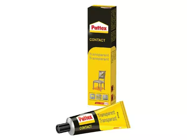 Een Contactlijm Pattex transparant tube 50gram op blister koop je bij NiceSupplies.nl