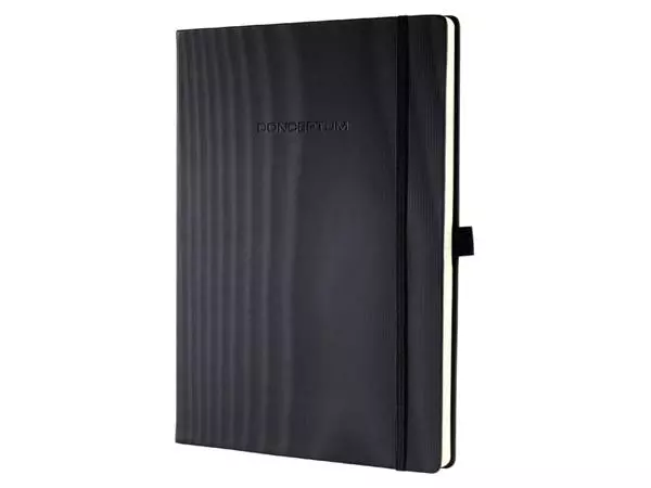 Een Notitieboek Sigel Conceptum Pure A4 lijn zwart koop je bij Van Leeuwen Boeken- en kantoorartikelen