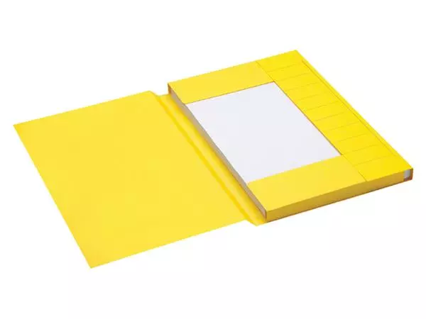 Een Dossiermap Secolor folio 3 klep 100% gerecycled karton 250 gr geel koop je bij Buro De Peuter