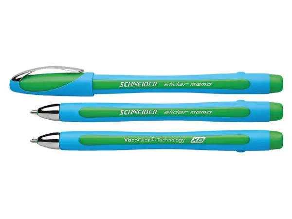 Buy your Ballpoint pen Schneider Slider Memo extra wide 1.4mm green at QuickOffice BV