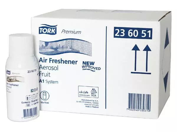 Een Luchtverfrisser Tork A1 Premium spray tropisch fruit 236051 koop je bij Buro De Peuter