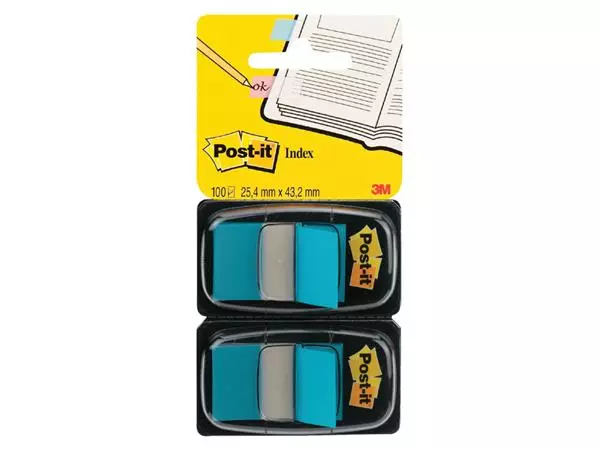 Een Indextabs Post-it 680 25.4x43.2mm duopack blauw 2x 50 tabs koop je bij NiceSupplies.nl